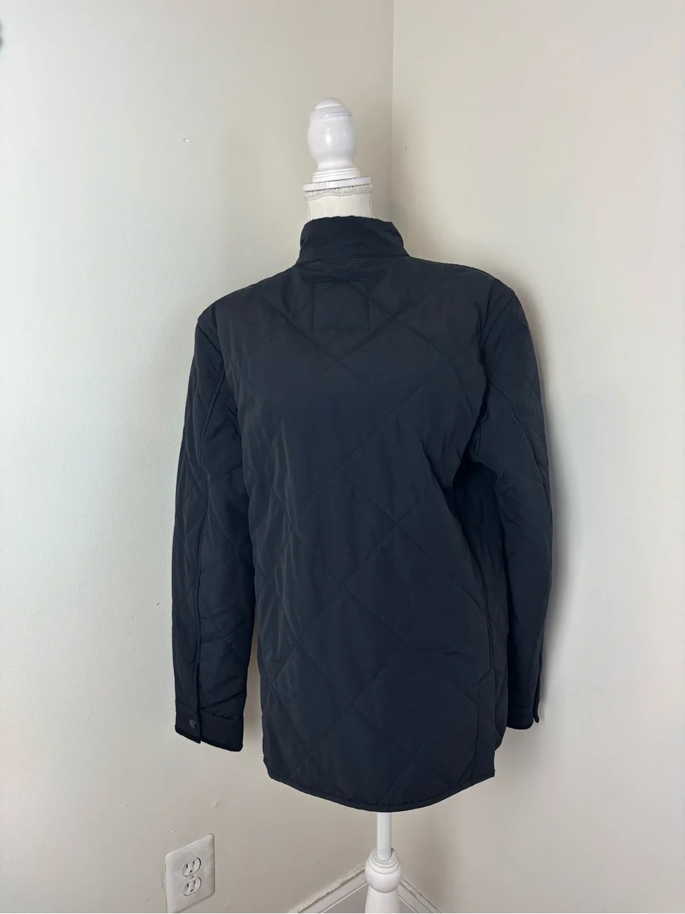 J. Crew Sussex Quilted Jacket In Navy Blue Size medium